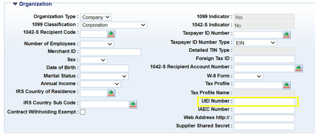 NOW AVAILABLE New “UEI Number” field in MMARS VCUST Table and VCC/VCM
