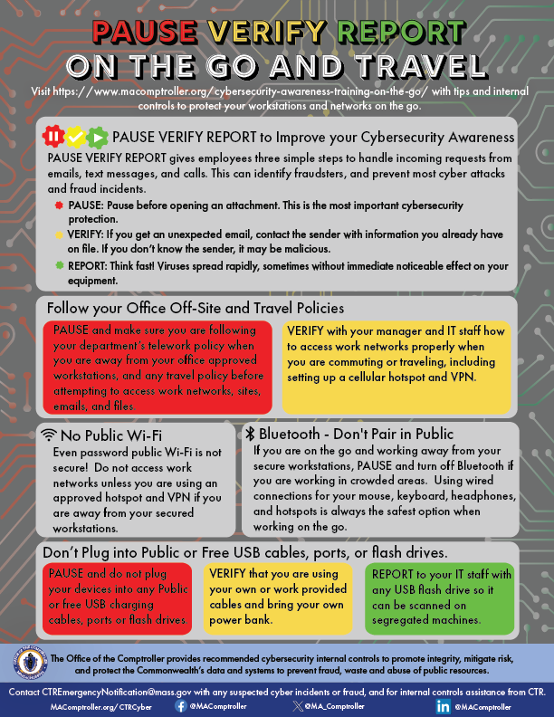 A "Pause Verify Report On the Go and Travel" graphic, available at https://www.macomptroller.org/wp-content/uploads/infograph_pause-verify-report_4.pdf