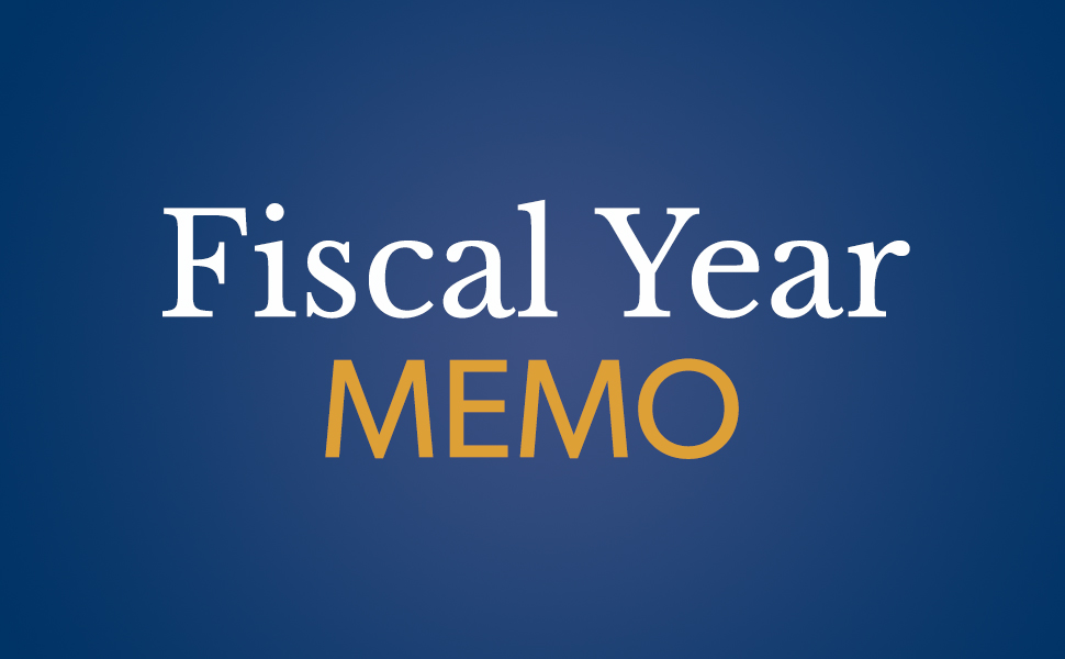 Fiscal Year Memo header image