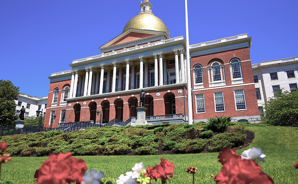 An image of the Massachusetts State House
