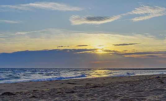 A sunset over Provincetown