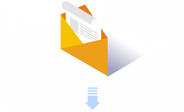 An icon of a letter in an envelope