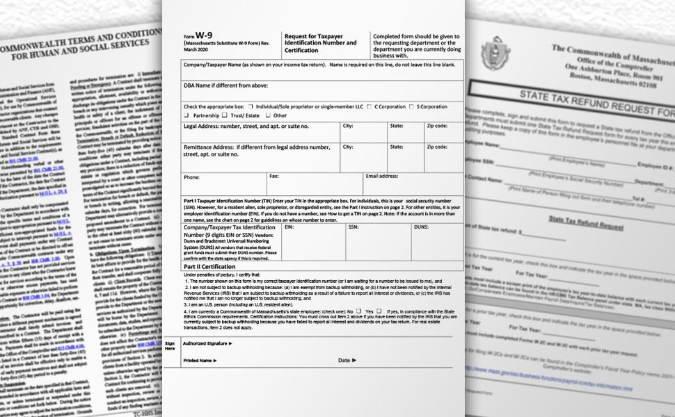 Images of some Office of the Comptroller forms