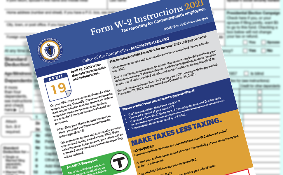An image of the Form W-2 Instructions for 2021